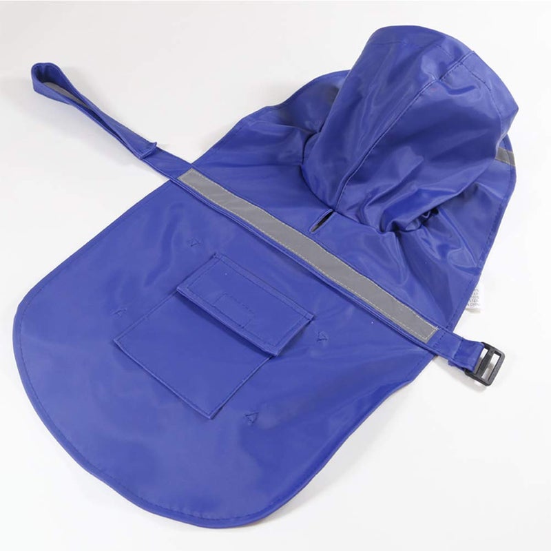 Mikayoo Large Dog Raincoat Adjustable Pet Waterproof Clothes Lightweight Rain Jacket Poncho Hoodies with Strip Reflective(Dark Blue,XL) - Image 4